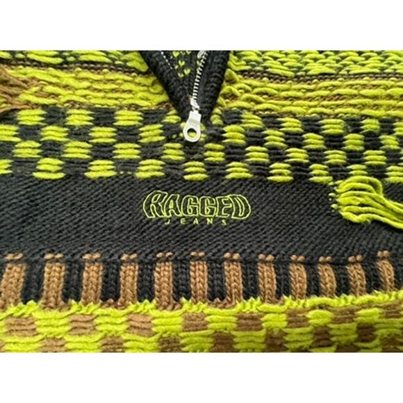 "Ragged Jeans" Mens Sweater, 1/2 Zip, Hip Hop , Grundge, Beetlejuice - Picture 8 of 8